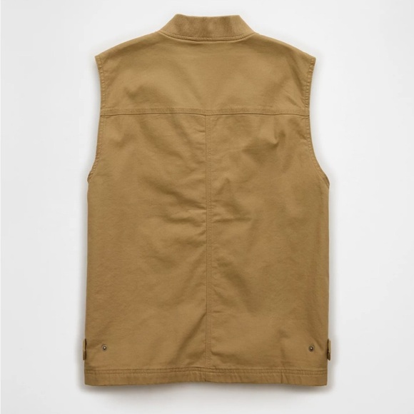 American Eagle AE Men’s Large Workwear Vest Tan Cotton Canvas Rancher Lined NWT - Picture 13 of 14